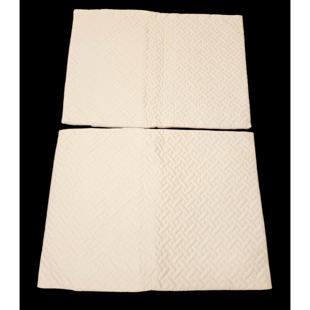 Matouk White Luxury Boudoir Pillow Shams Pair 16 x 20 100% Cotton USA